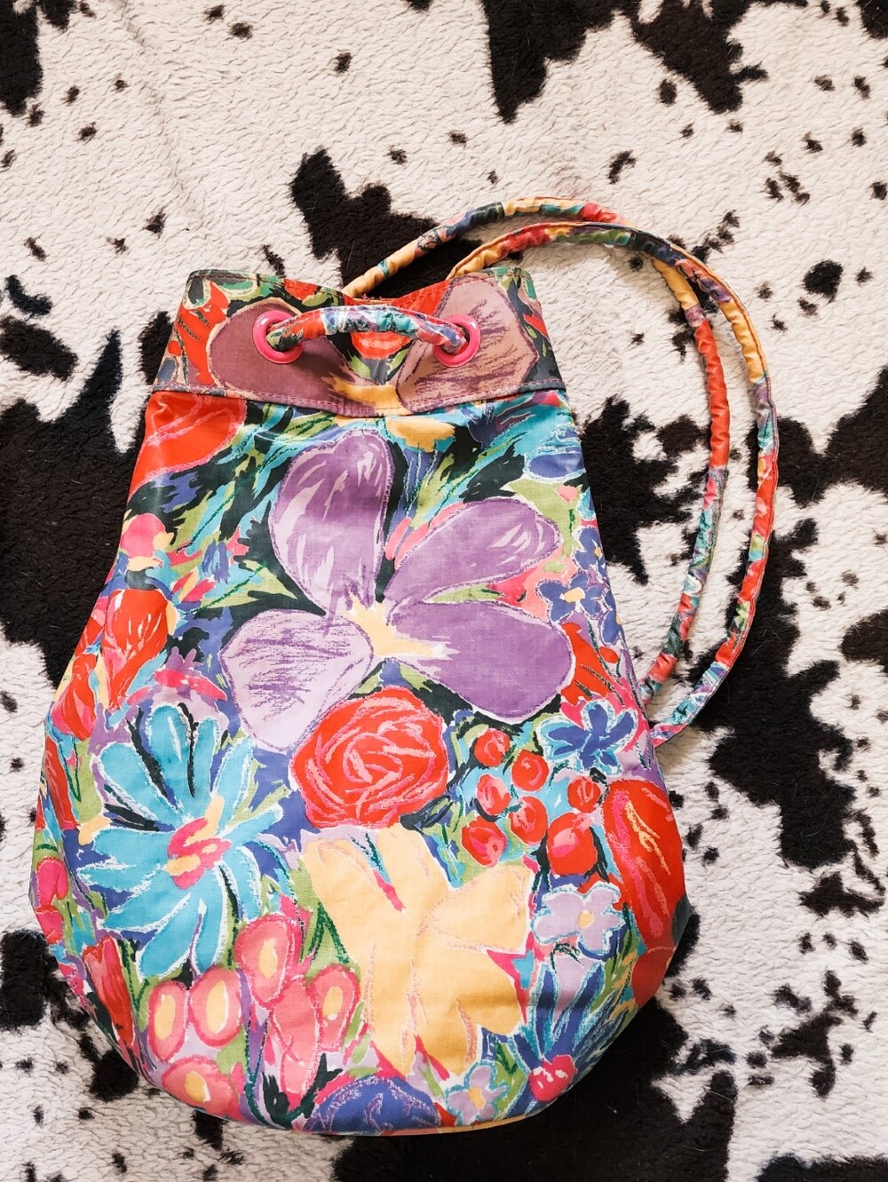 WOMEN'S 80'S BACKPACK/BAG - FLORAL FUSION
